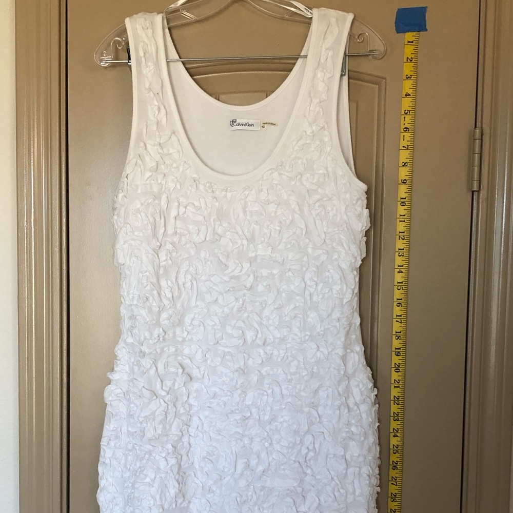Form fitting white Calvin Kline dress